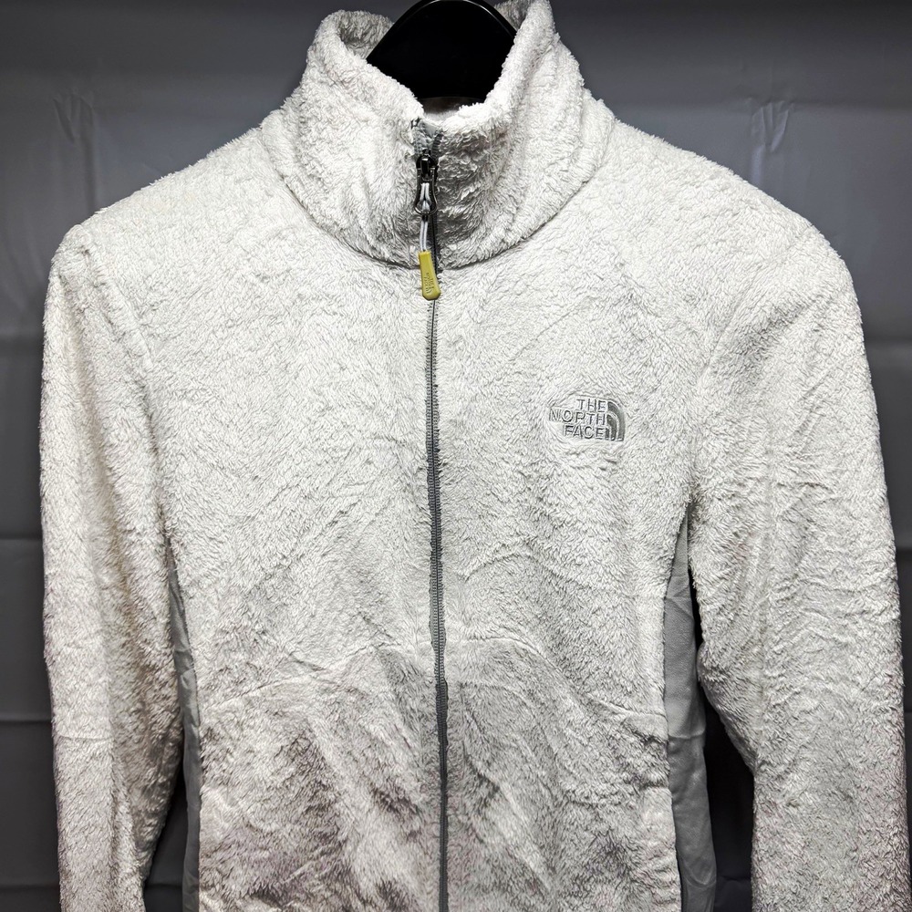 The North Face Osito Fleece Jacket Womens Medium M Off White Full Zip High Pile